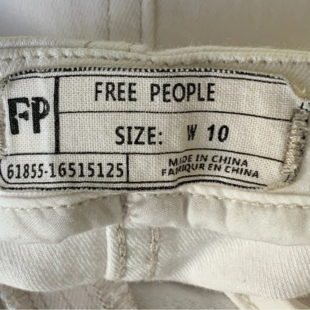 FREE PEOPLE Women's Modern Femme White Denim Mini Skirt ~ Size 10
